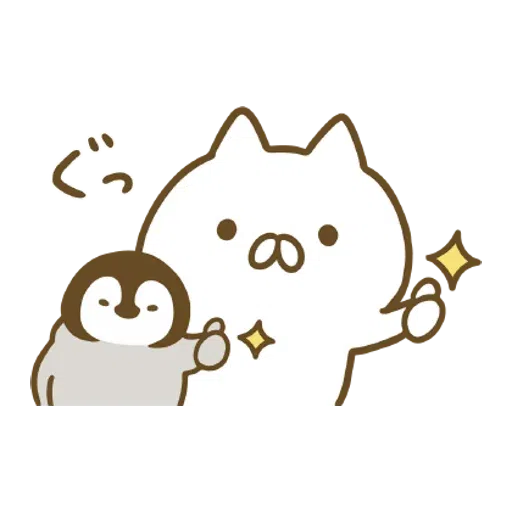 Penguin and Cat Days Moving Backgrounds - Sticker 2