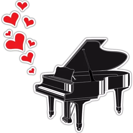 Piano- Sticker
