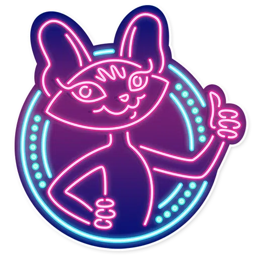 The Neon Cat - Sticker 3