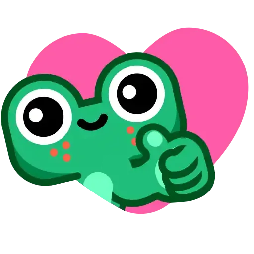Froggo in Love - Sticker