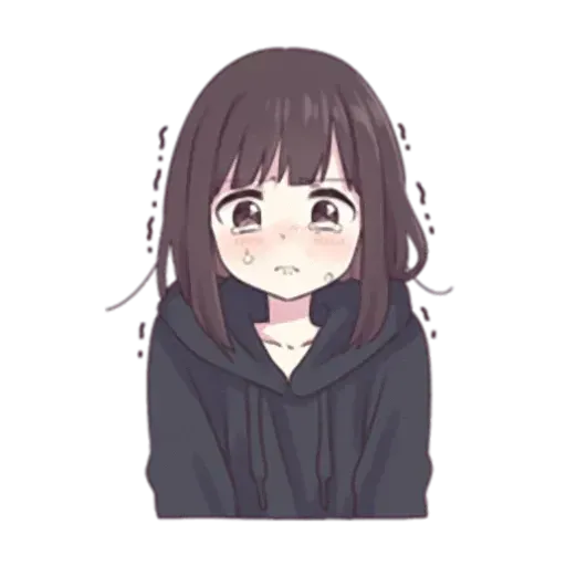 Anime Menhera chan sad why | Sticker