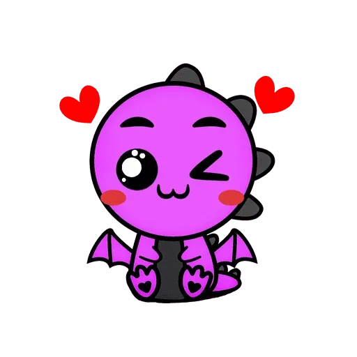 Purple Dragon- Sticker